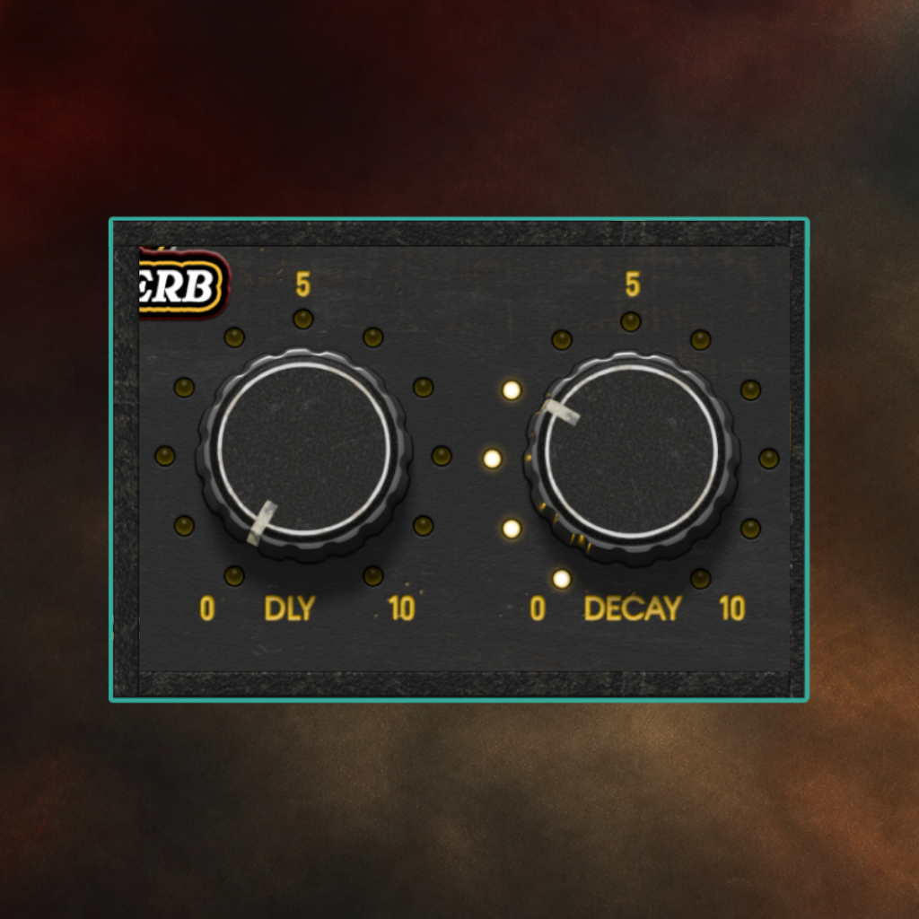 Delay and Decay plasma verb control knobs