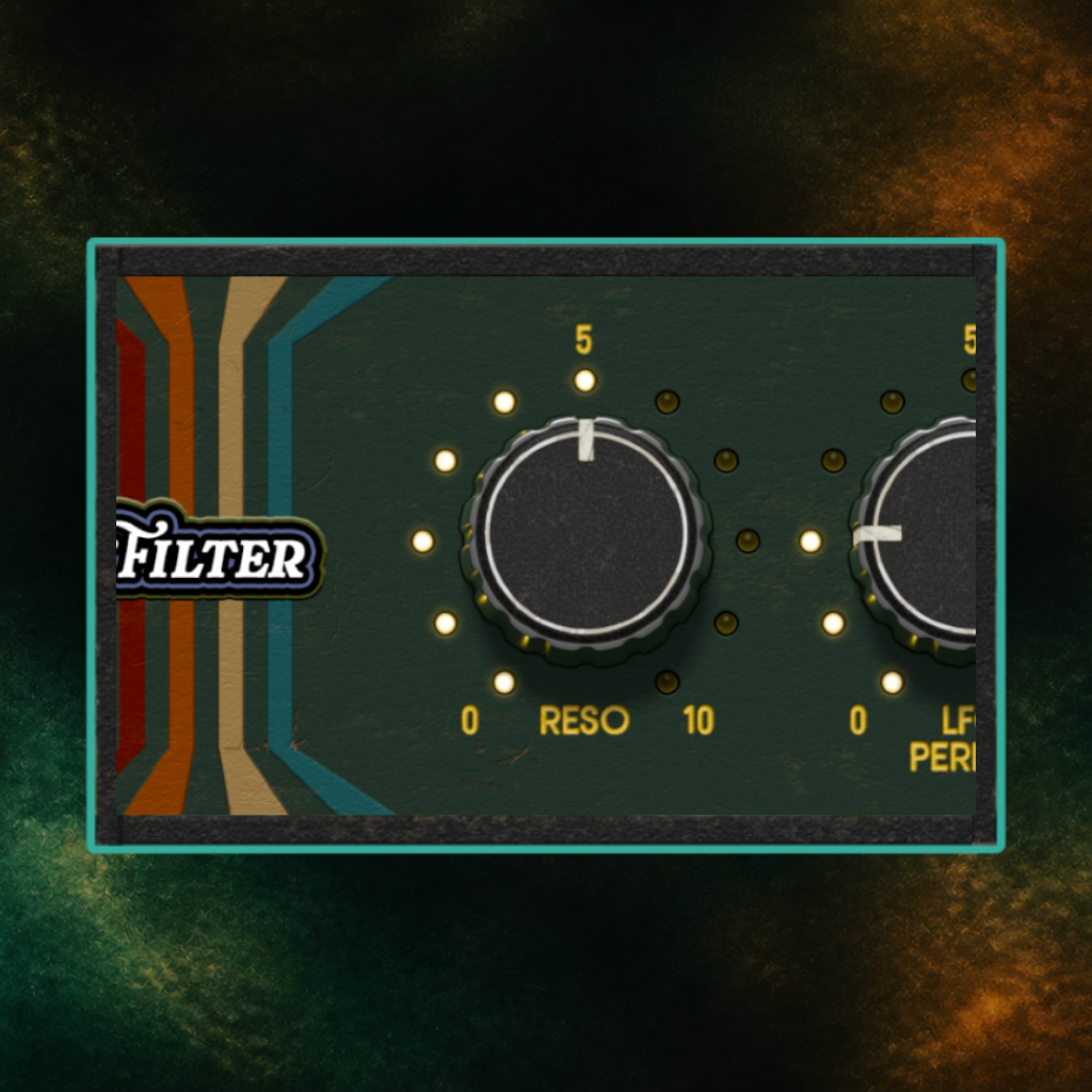 The filter reso knob control highlight