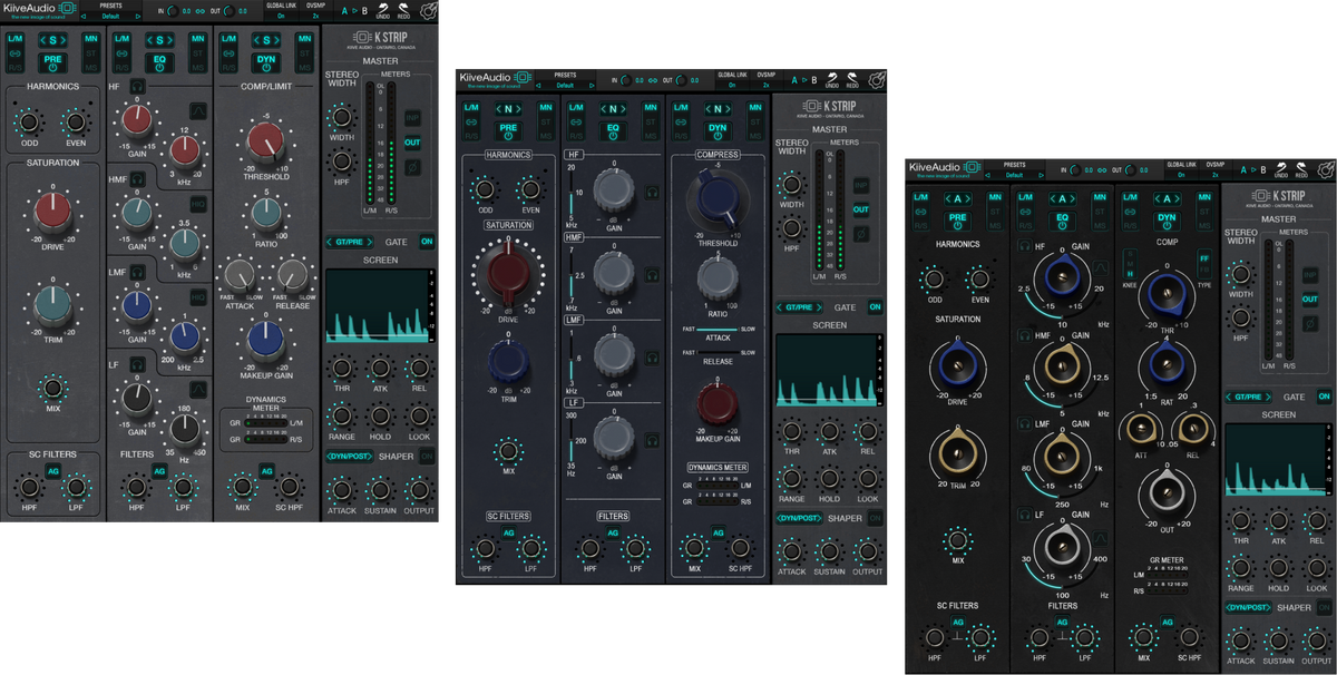Complete real KStrip channel strip interface