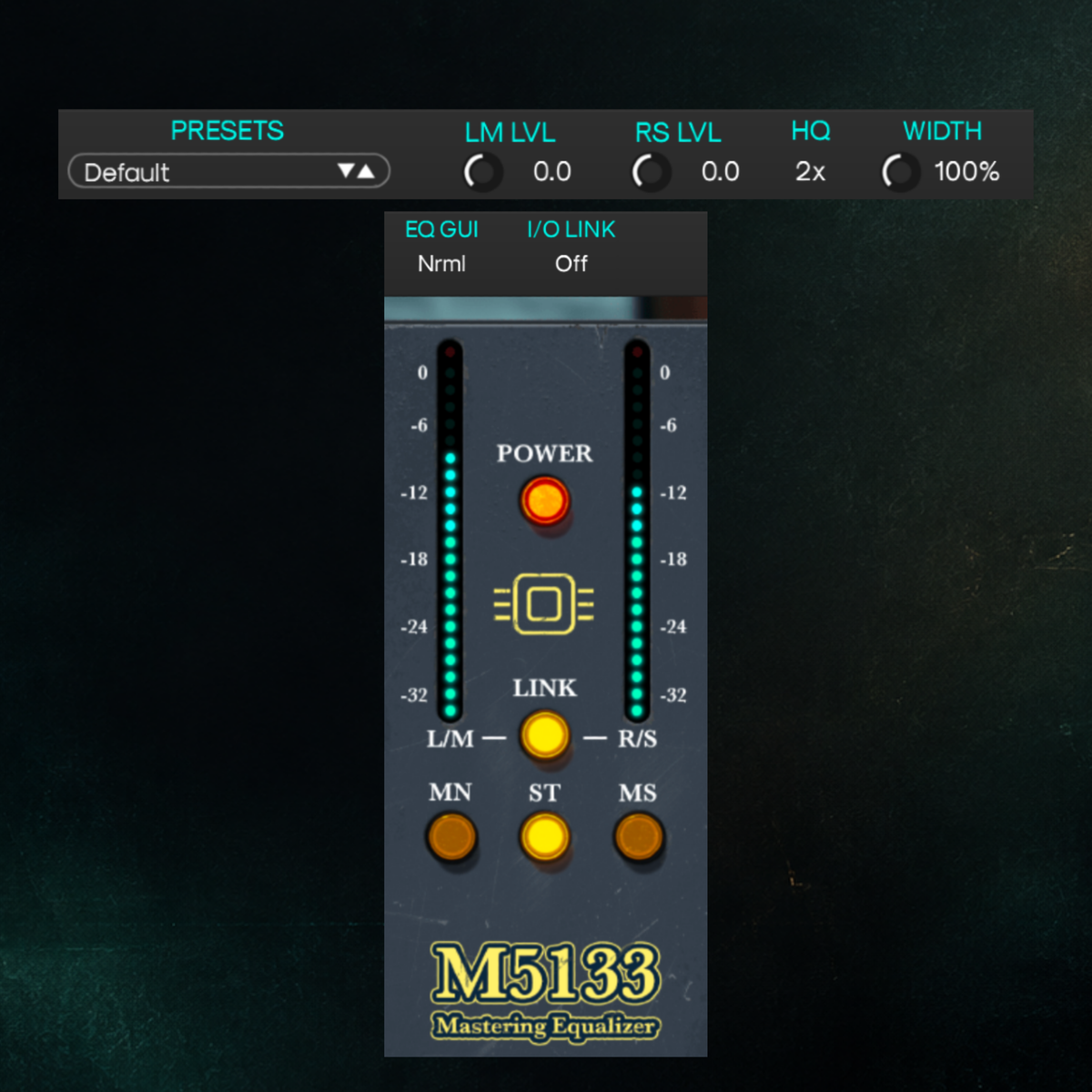 M5133 linking, mid/side mode, width and oversampling controls