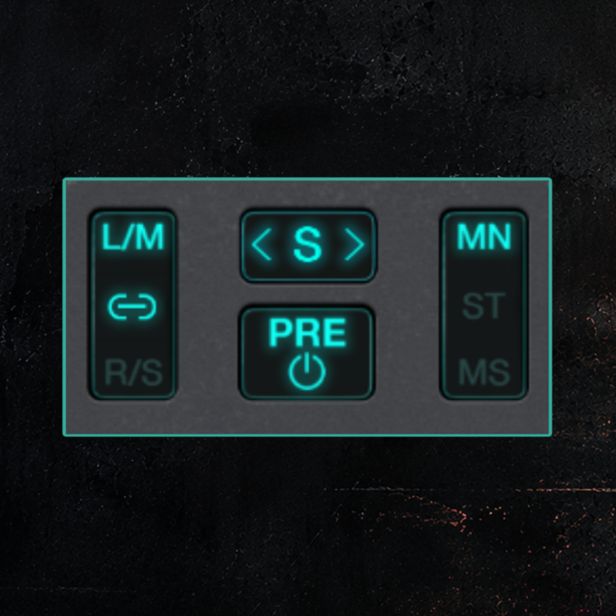 KStrip's channel editing, link and mono, stereo or mid/side mode controls
