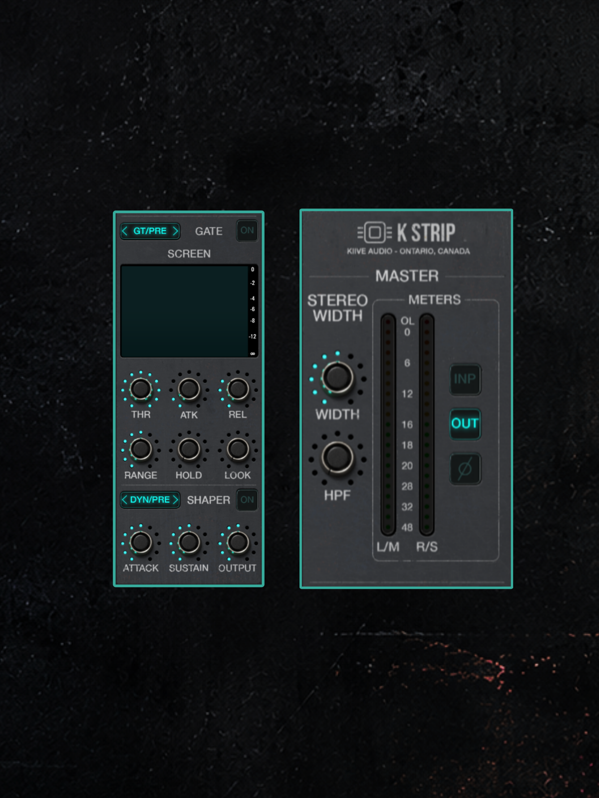 KStrip gate and transient shaper alongside its master stereo width and high-pass controls