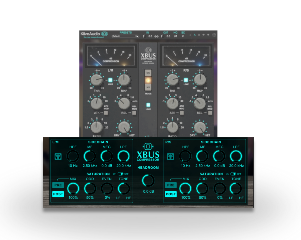 Full XBus interface with enlarged Headroom, saturation and sidechain controls