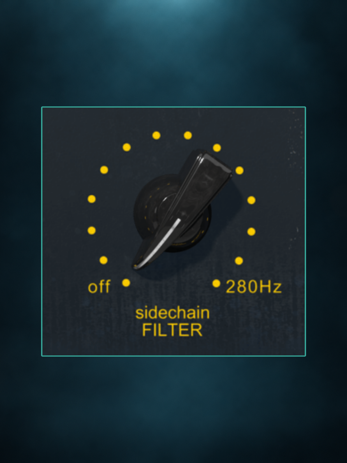 KC1 sidechain high-pass filter with an adjustable range up to 280 Hz