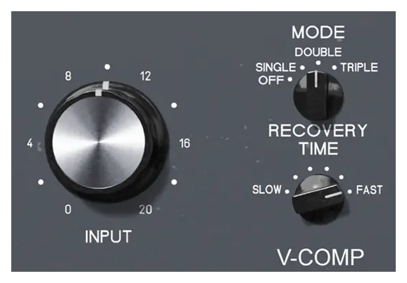 Input and genuine Mode OFF selector in the standard style; complete Recovery context