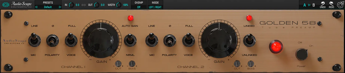 AudioScape Golden58 tube preamp