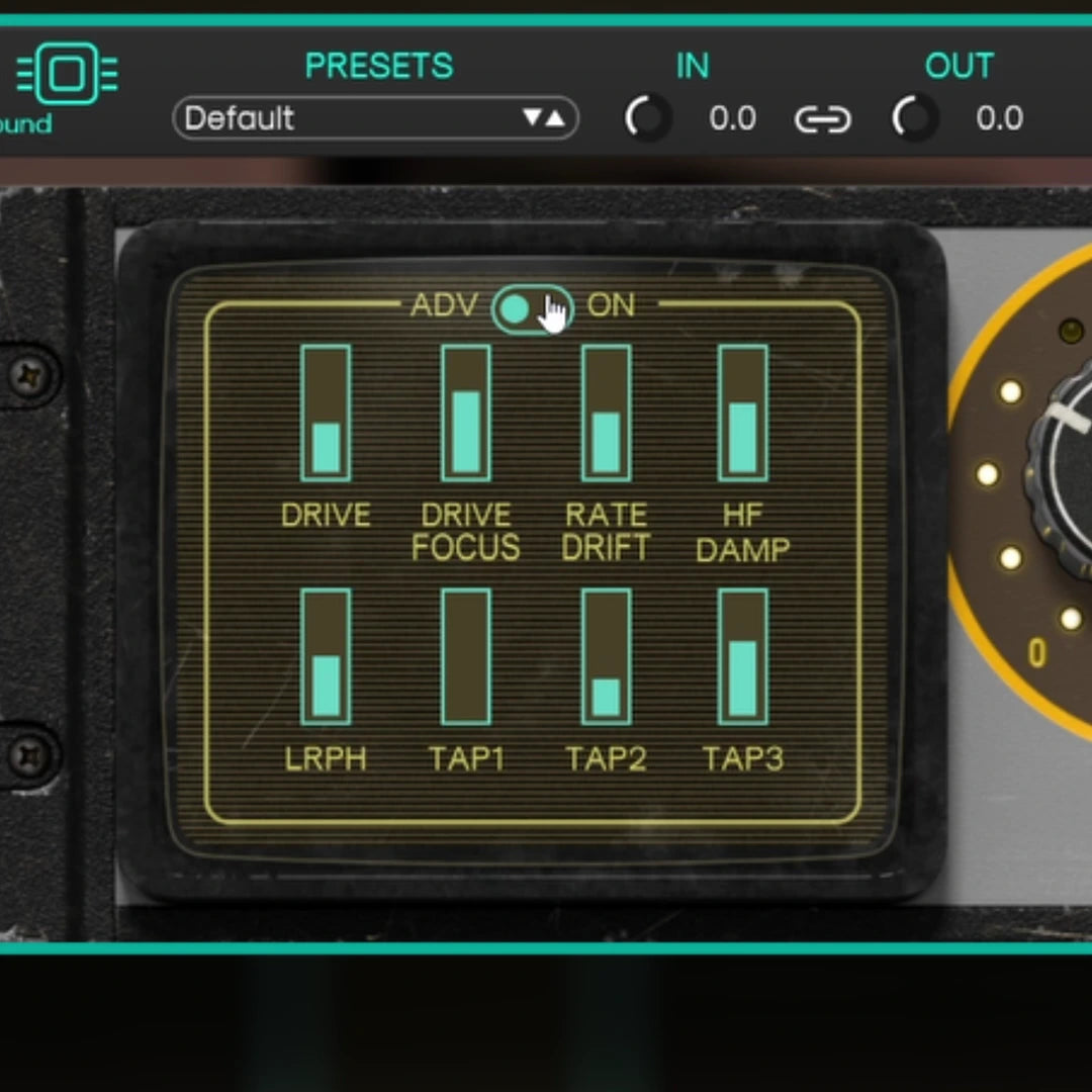 Paradox Chorus L/R Phase Width and three delay taps in the complete advanced menu
