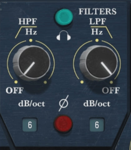 Original M5133 filter recording showing headphone monitoring and a high-pass cutoff sweep