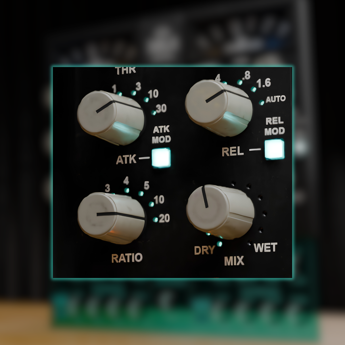 XBus Mix control for blending compressed and dry signals in parallel.