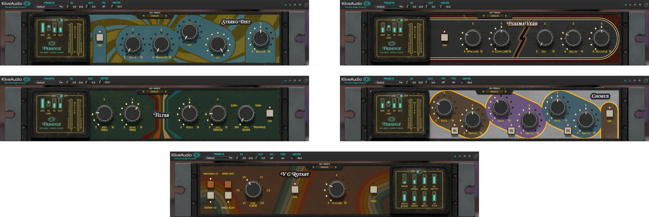 All five genuine Paradox interfaces