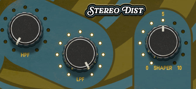Real Stereo Distortion high-pass, low-pass and Shaper controls